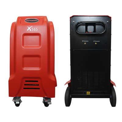 Sight Glass Red Car AC Gas Recovery Machine With Flushing Function